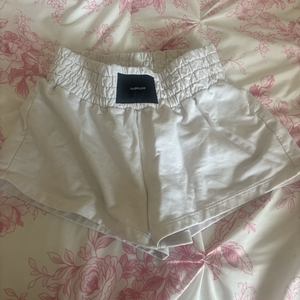 TALENTLESS High Waist Cream Women's Shorts